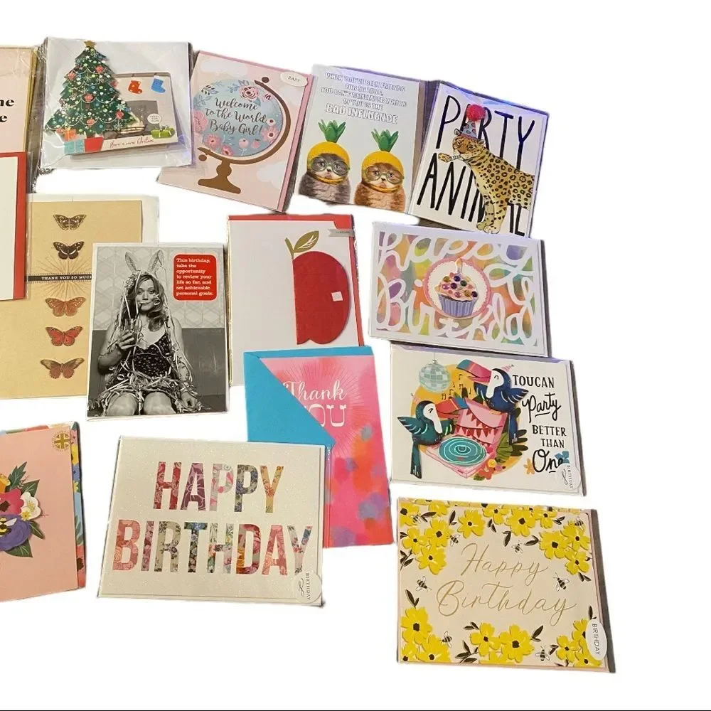 Bundle of 27 Minted Hallmark & Other Greeting Cards - New